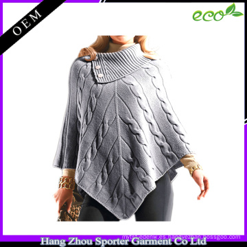 Poncho de punto de cachemir grueso invierno 16FZCP09